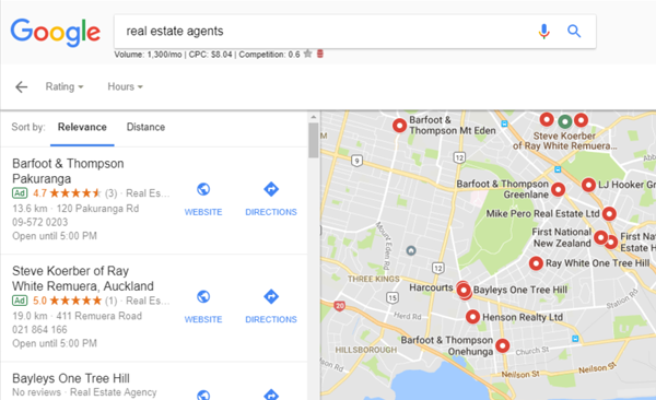 local seo and maps ads for real estate agents
